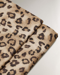 Zara Home - Простыня из атласа с принтом животных, леопард, 210x280 см