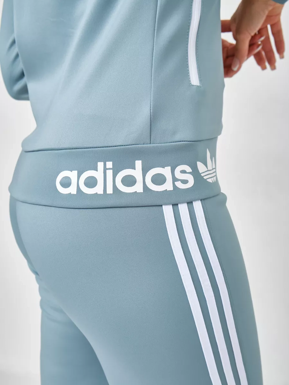 костюм спортивный на молнии Adidas с брюками и толстовка