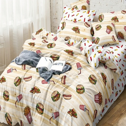 Комплект постельного белья "П37. 48006", поплин, 100% хлопок, Россия.