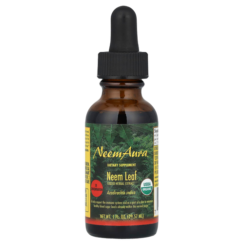 NeemAura, жидкий экстракт листьев нима, 29,57 мл (1 жидк. унция)