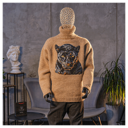 Шерстяной свитер «Сибирский душегрей» ягуар