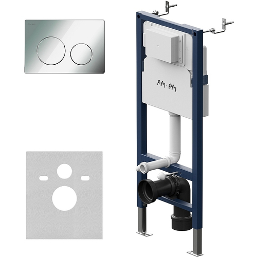 Инсталляция AM.PM PrimeFit I012709.0151 для унитаза с клавишей смыва Хром глянцевый