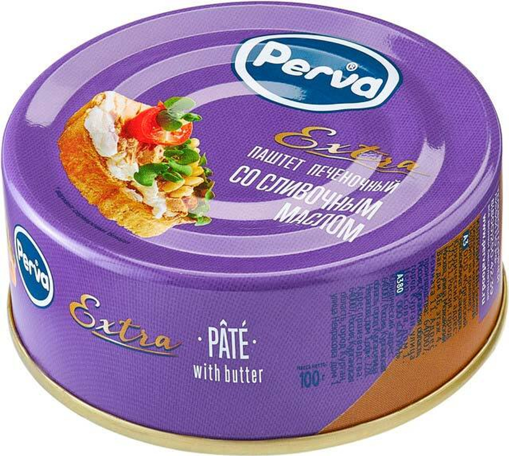 Паштет Perva Extra с печеночный со сливочным маслом ключ 100 г.