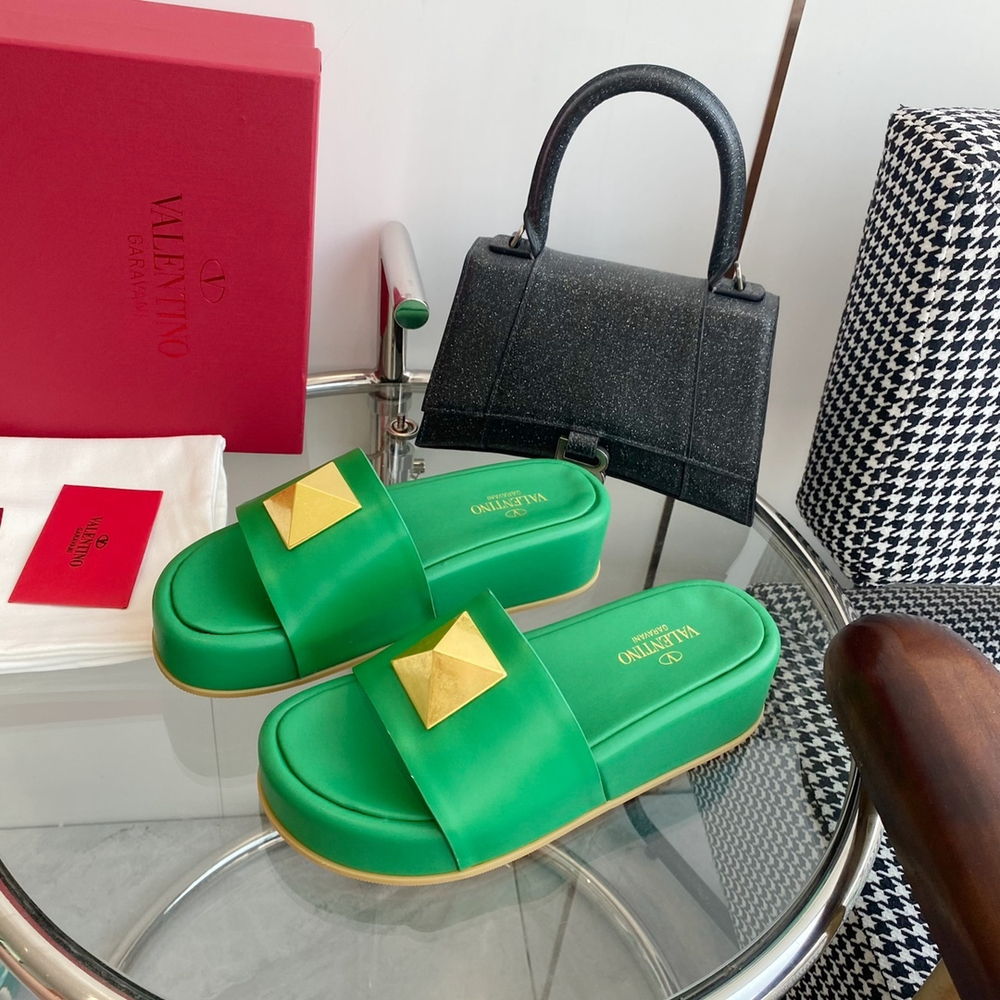 Valentino Roman Stud Slide Sandal