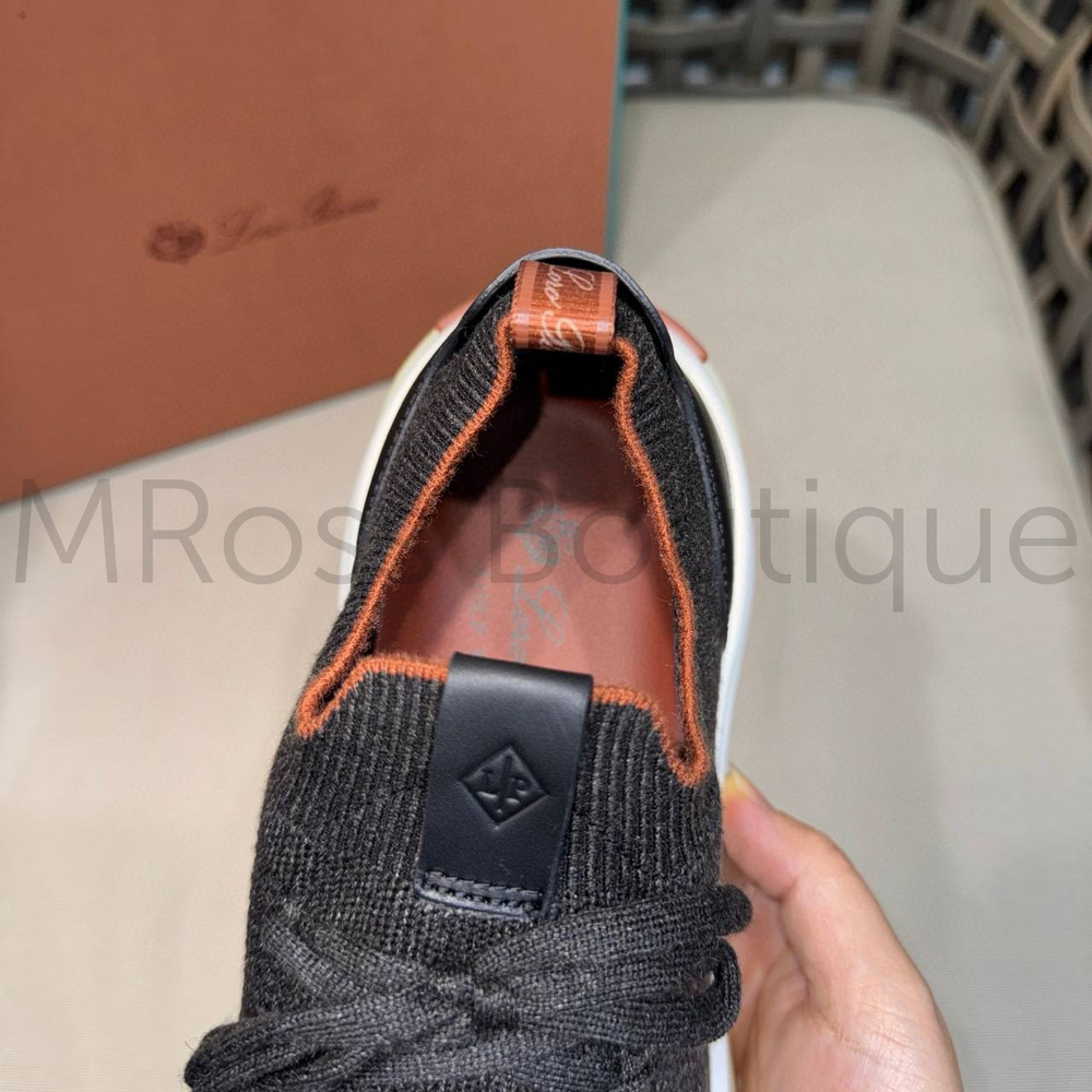Мужские кроссовки Loro Piana 410 черного цвета