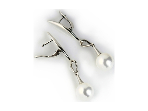 "Крюшон" серьги в серебряном покрытии из коллекции "Бар" от Jenavi  с английским замком