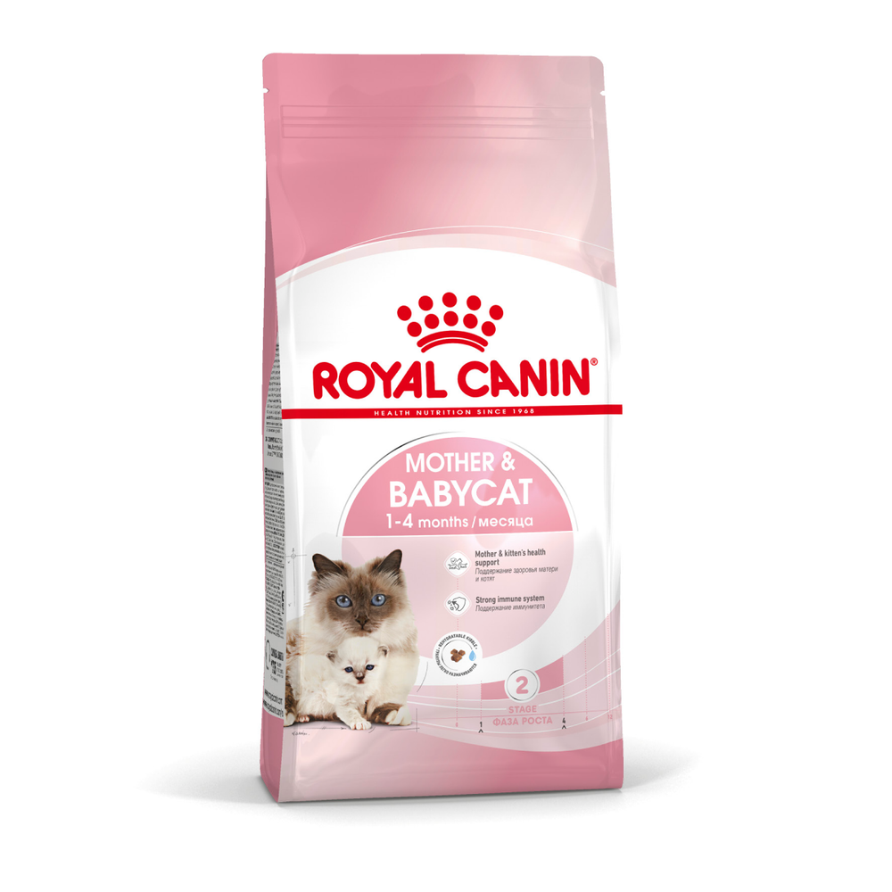 ROYAL CANIN (Роял Канин) Mother & Babycat Корм сухой для беременных и кормящих кошек; для котят от 1 до 4 месяцев и в период отъёма, 400 г