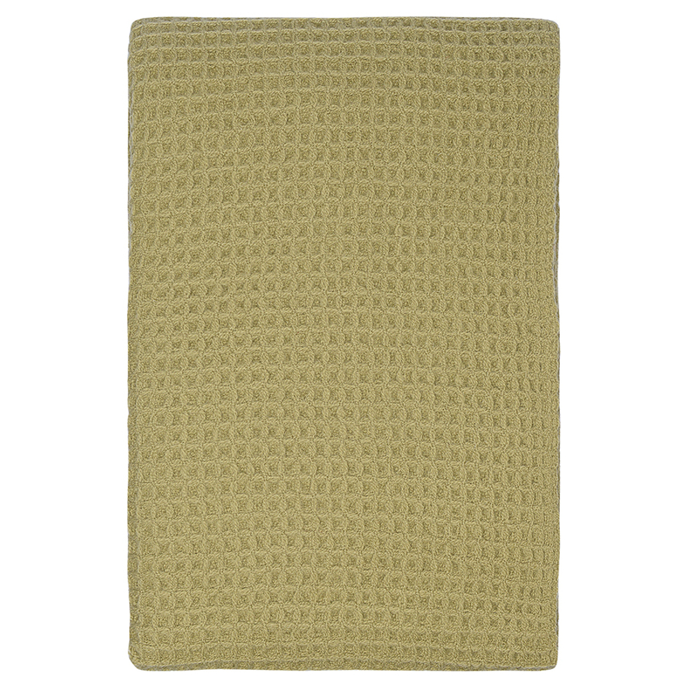 Плед из шерсти травянисто-зеленого цвета из коллекции essential, 130х180 см