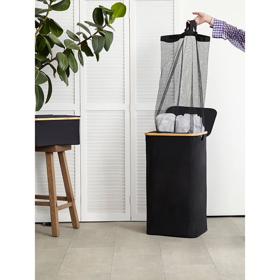 Корзина для белья neat tall, 41х35х74 см, черная
