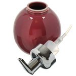 Дозатор для жидкого мыла, керам, 10x10x9.5 см, насадка с пенообразователем, винный, CE1066IA-LD