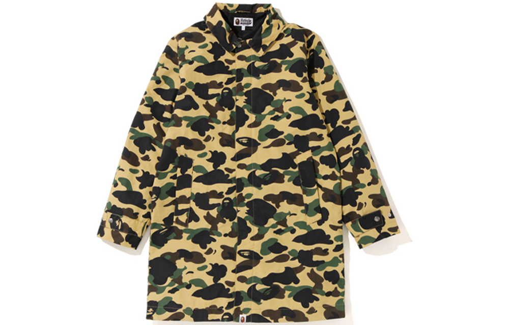 A Bathing Ape Gore Tex 1st Camo Long Худи Куртка хаки