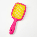 Расческа для волос Janeke Superbrush - розовая с жёлтым