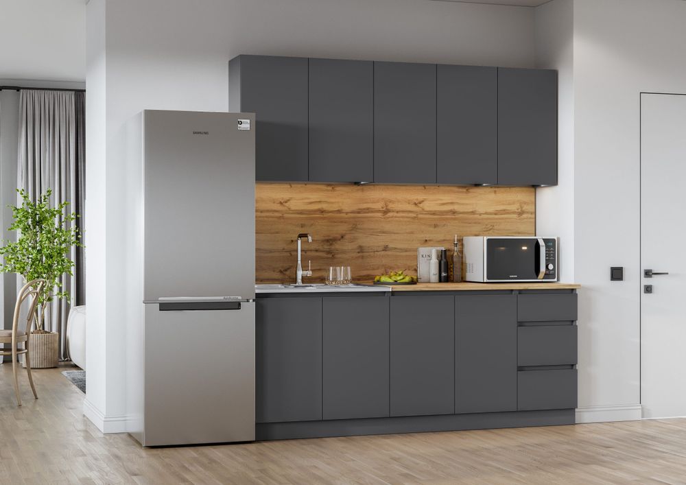 Кухонный гарнитур" Айден ПРО" 2,0м (серый графит/серый графит), Интерьер Центр, г.Пенза