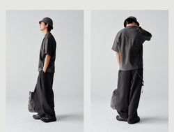 Брюки Nothomme Blue Spring Outdoor Straight-Leg Curved-Knife Pants MICROFT Eco-Friendly Soft Breathable Water-Repellent Dress Trousers