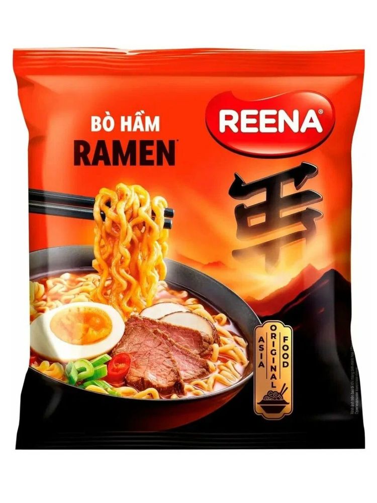 Лапша Reena Bo Ham С острой томленой говядиной 115 г