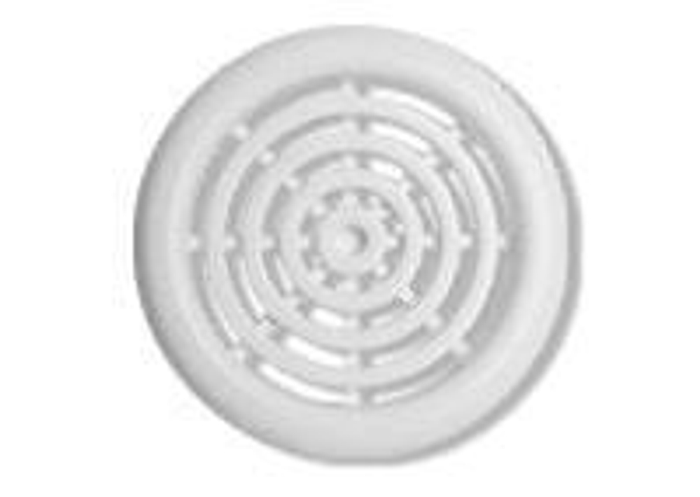 Вент. решётка D50 мм белая с кольцом (50 шт. в упак.) (500 шт. в коробке) Н