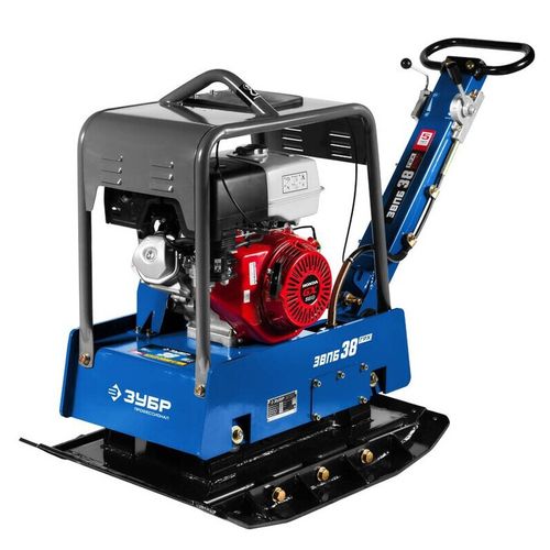 Виброплита реверсивная Зубр ЗВПБ-38 ГРХ бензиновая - [261 кг / 38 кН / Honda GX390]