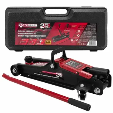 Домкрат подкатной гидравлический 2.5т (h min 90мм, h max 400мм) в кейсе FORCEKRAFT FK-T830031DS