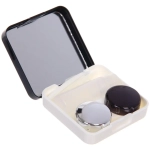 Набор для хранения контактных линз «МАРЦИПАН», с зеркалом, цвет черный, 6.3*6.2*3.2см, (пакет с подвесом)✦