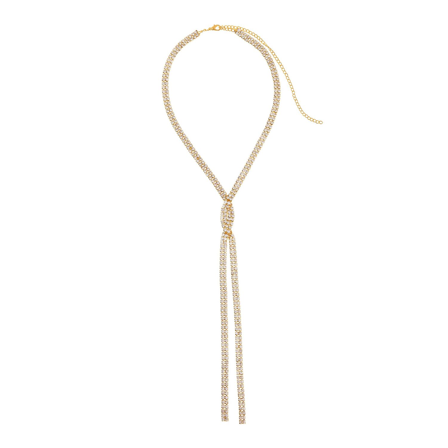 Колье Gold Crystal Tie Necklace