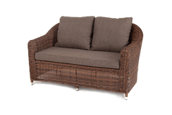 "Кон Панна" диван из искусственного ротанга двухместный, цвет коричневый