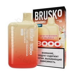 Одноразовая ЭС BRUSKO MAGIC 3000 с ароматом смузи из банана и яблока, кулер, 20мг/см3, 3 мл (M)