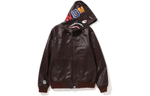 A Bathing Ape Leather Shark Full Zip Куртка