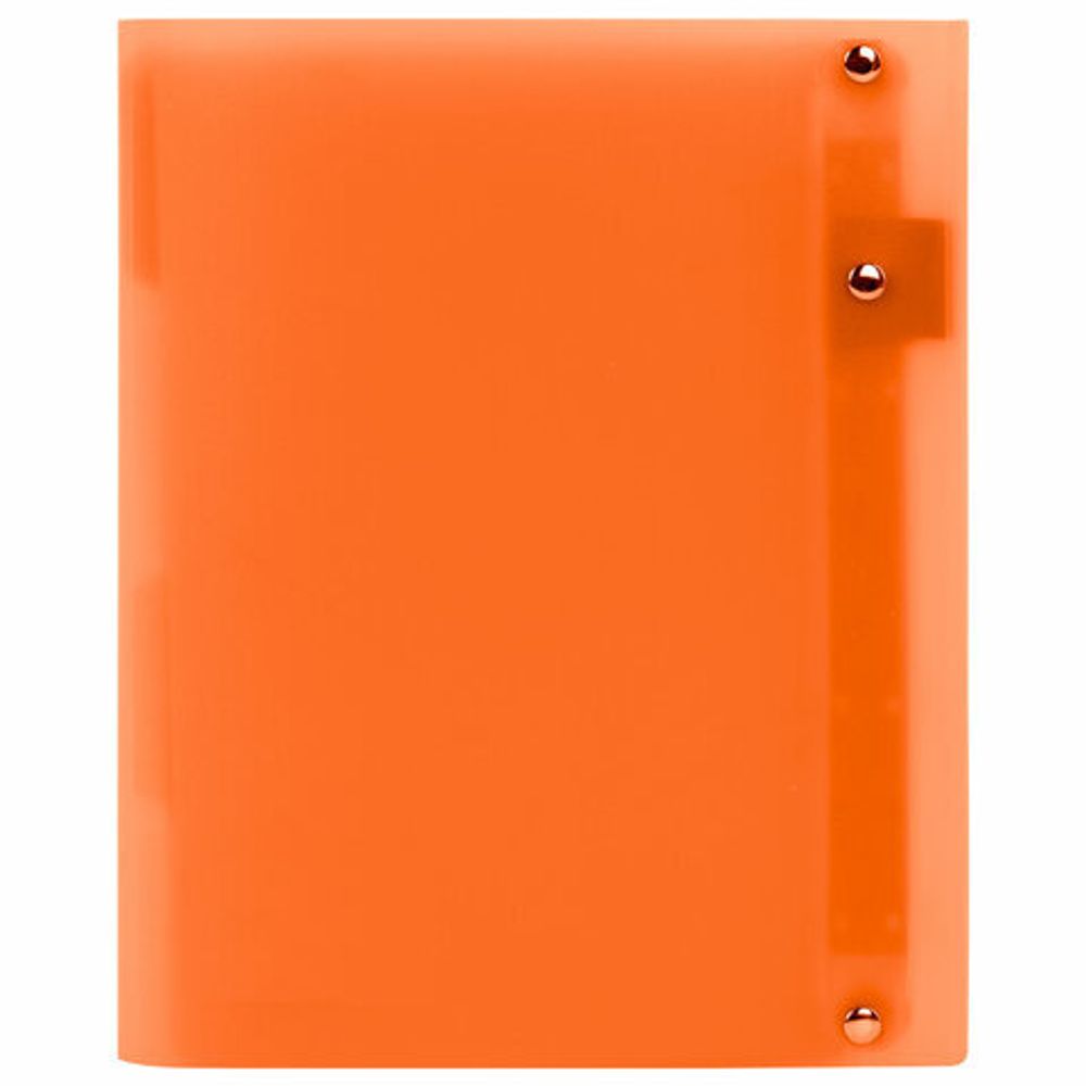 Тетрадь на кольцах А5 175х220 мм, 120 л., пластик, на липучке, с разделителями, BRAUBERG, Оранжевый, 404636