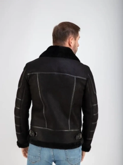 Дубленка мужская натуральная авиатор зимняя Турция