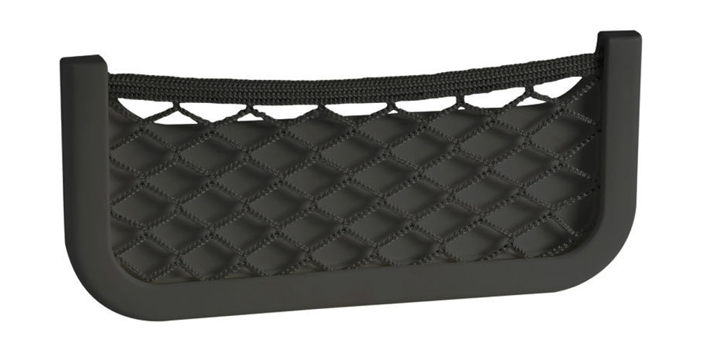 Накладной карман с сеткой 250x115x30 мм, черный