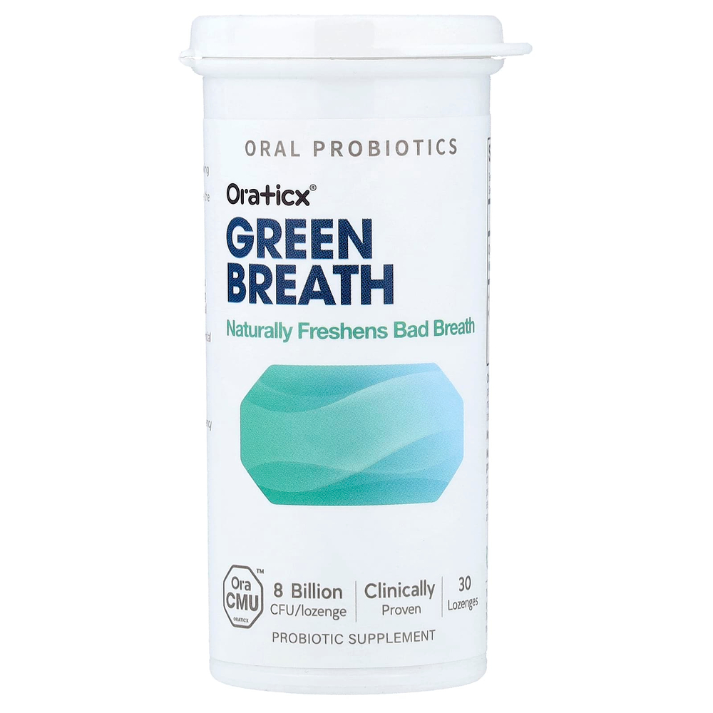 Oraticx, Green Breath, мята, 30 пастилок (80 мг в 1 пастилке)