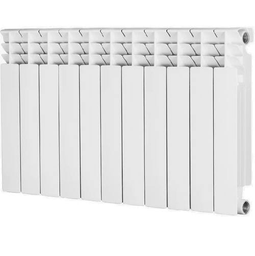 Радиатор алюминиевый Radena R 500 боковое подключение белый 12 секций