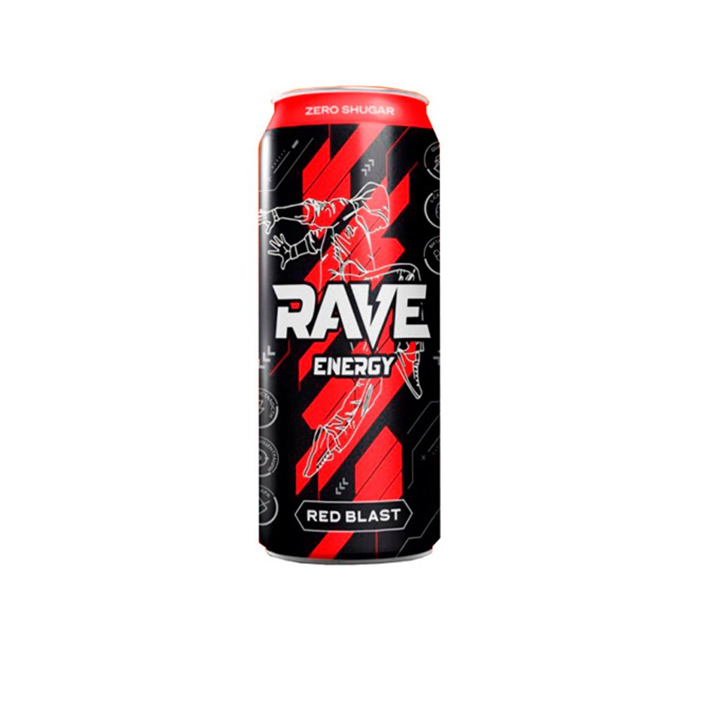 Энергетический напиток &quot;Rave Red Blast&quot; 500мл.