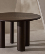 Mailen Круглый стол из шпона ясеня с темной отделкой Ø 120 см