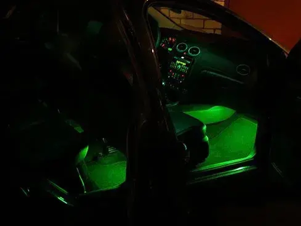 Светодиодная LED лента для автомобиля и дома IP65 12V 30см красная водонепроницаемая на самоклеющейся основе