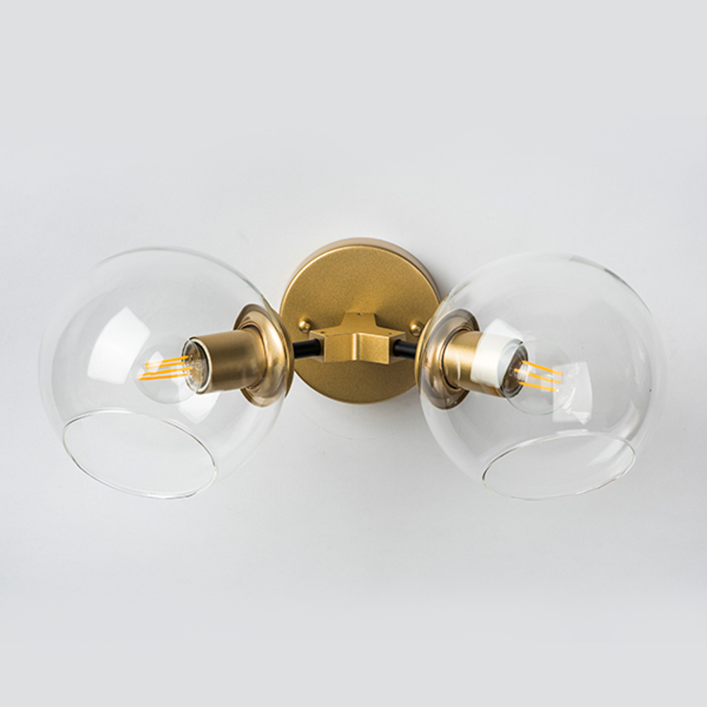 785623 Бра BETA 2x40W E27 ЗОЛОТО/ЧЕРНЫЙ