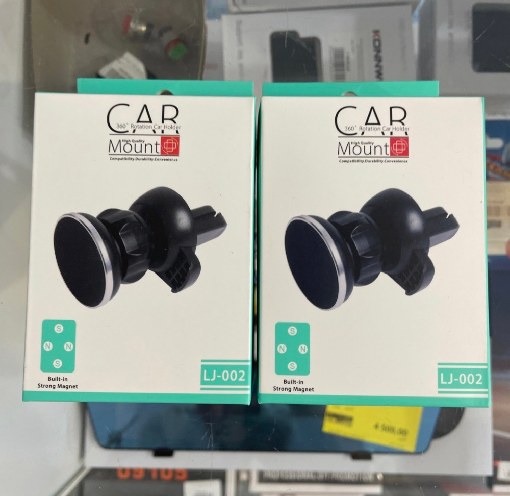 LJ-002 / Автомобильный держатель, в решетку воздуховода, фиксатор-зажим