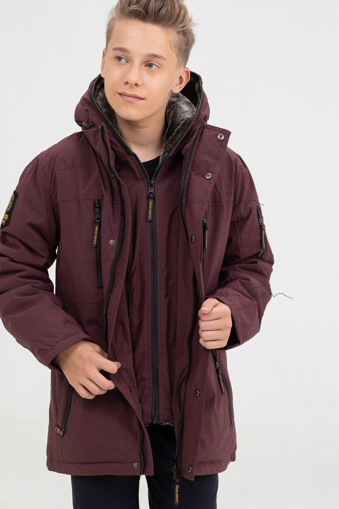 Бордовая куртка спортивного стиля JAN STEEN до -35 °C