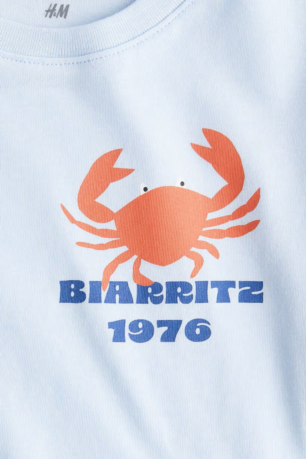 H&M Футболка с принтом, темно-синий