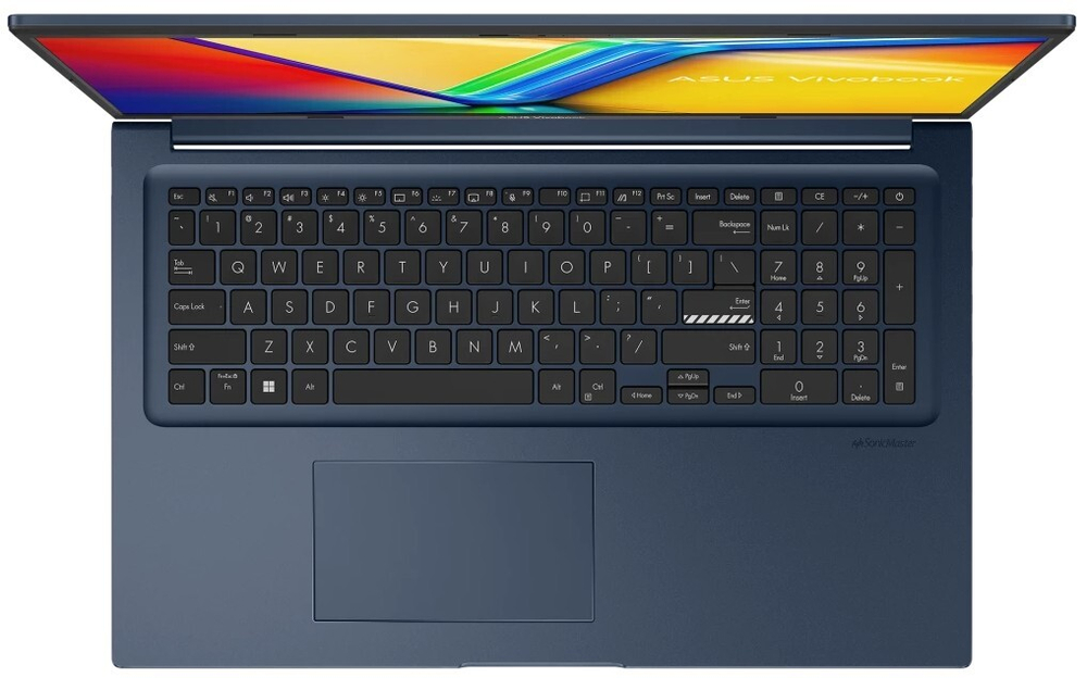 Ноутбук  ASUS VivoBook 17 X1704VA-AU778 17.3 ", Core i3, 16 Гб RAM, 512 Гб SSD, UHD Graphics, Синий