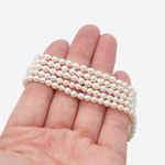 Жемчуг культивированный округлый, белый, 3-4мм