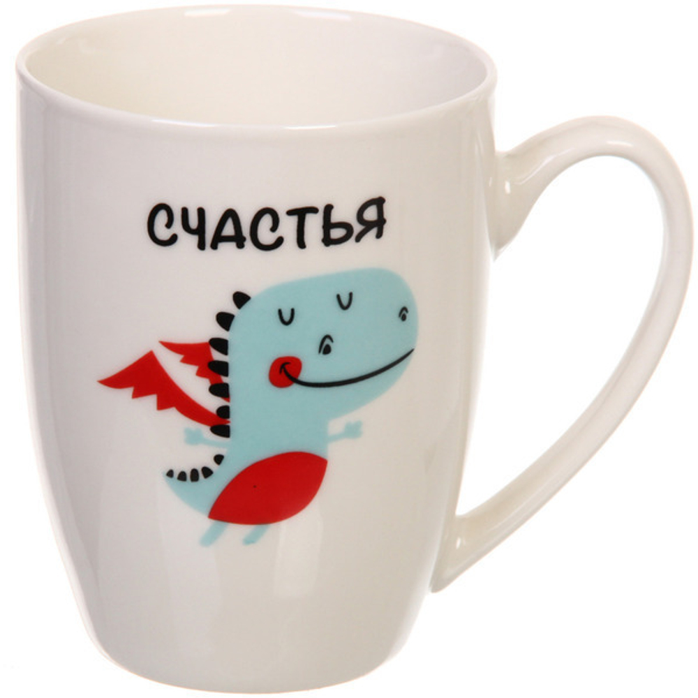 Кружка керамическая 320мл «Дракончики», белая