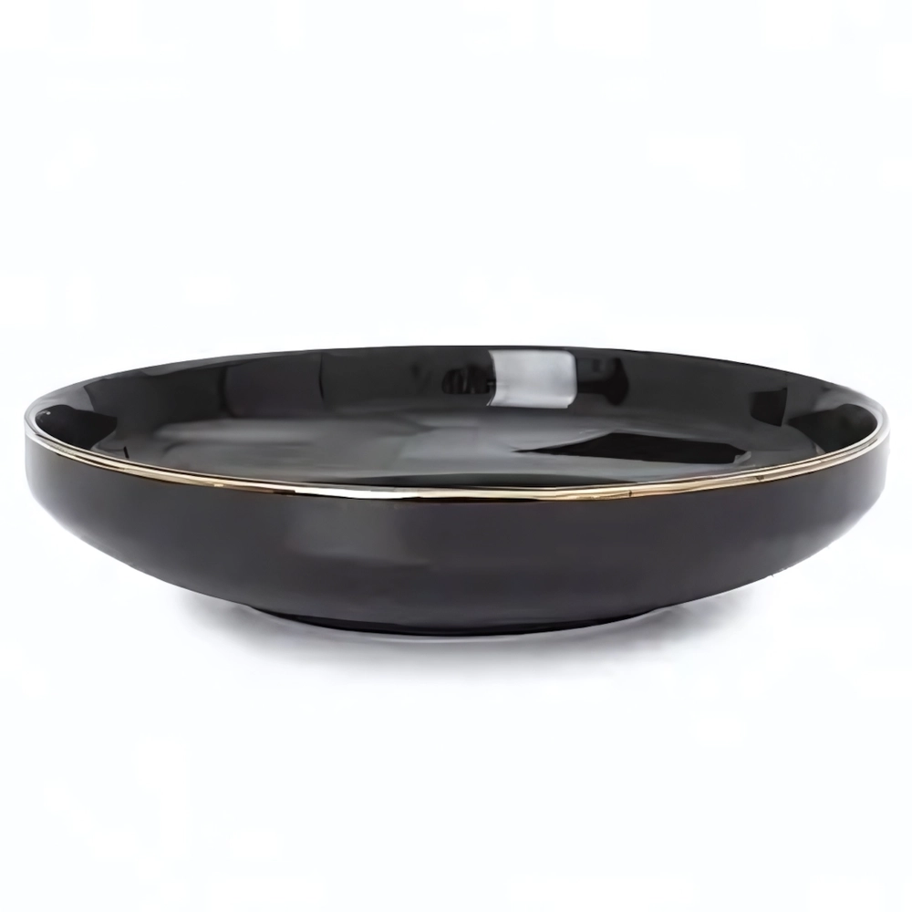 Тарелка суповая BLACK GOLD 19см DM3012