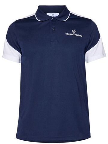 Мужское теннисное поло Sergio Tacchini Giardino Shirt - темно-синий/белый