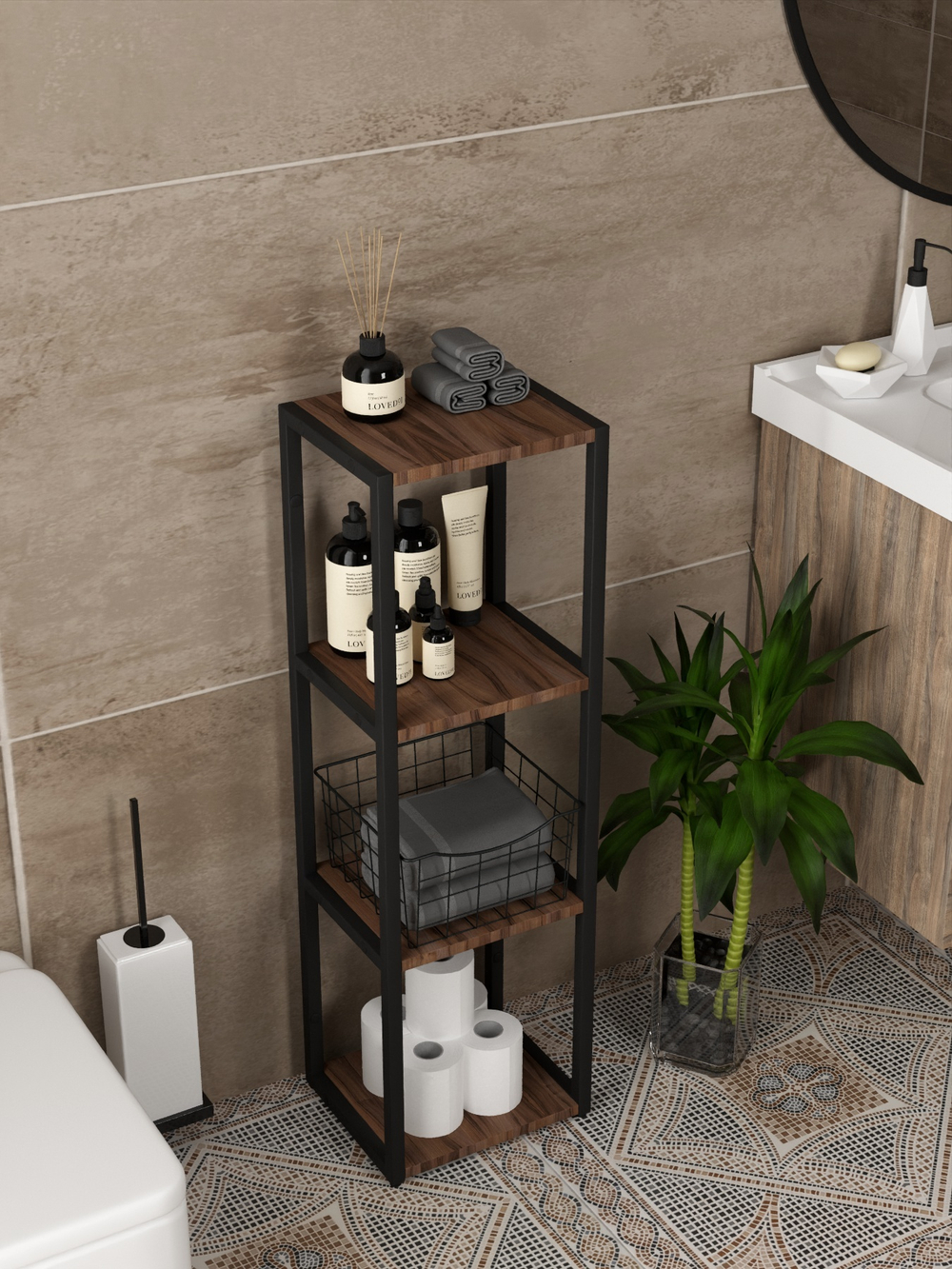 Полка напольная лофт STABILIS