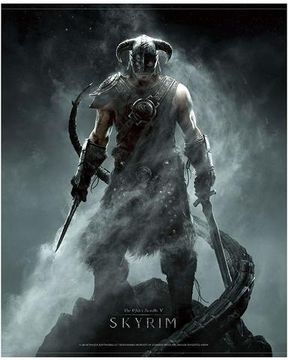 Постер вініловий The Elder Scrolls V: Skyrim "Dragonborn"