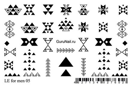 Gurunail Слайдер-дизайн Мужская коллекция LE for Men 05