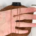 LINETTE PAILLETES - 80% лен, 20% п/а, микропайетки 2мм - серебро, коричневый; 450м\100гр