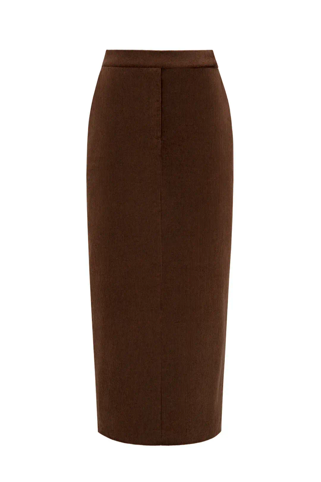 Юбка миди из вельвета