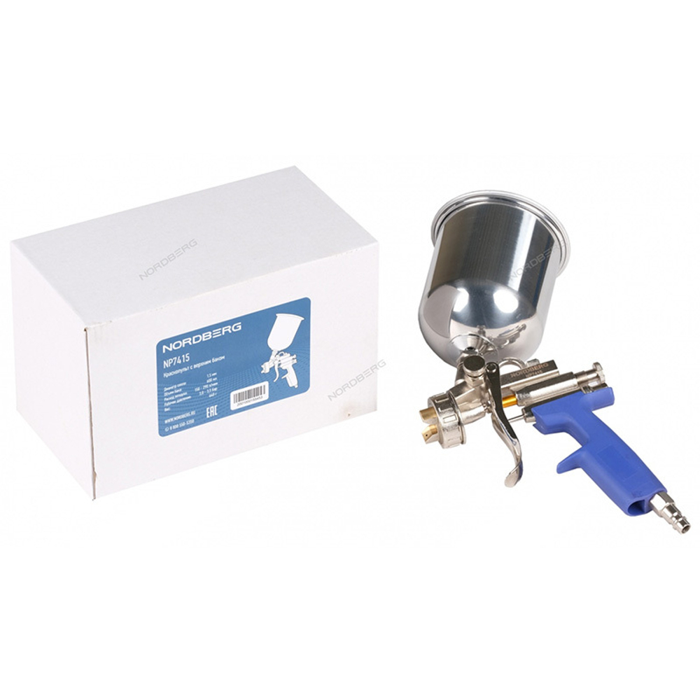 NORDBERG (NP7415) Краскопульт с верхним металлическим баком, сопло 1.5 мм